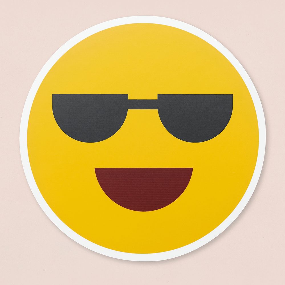 Emoticon of fun and cool character