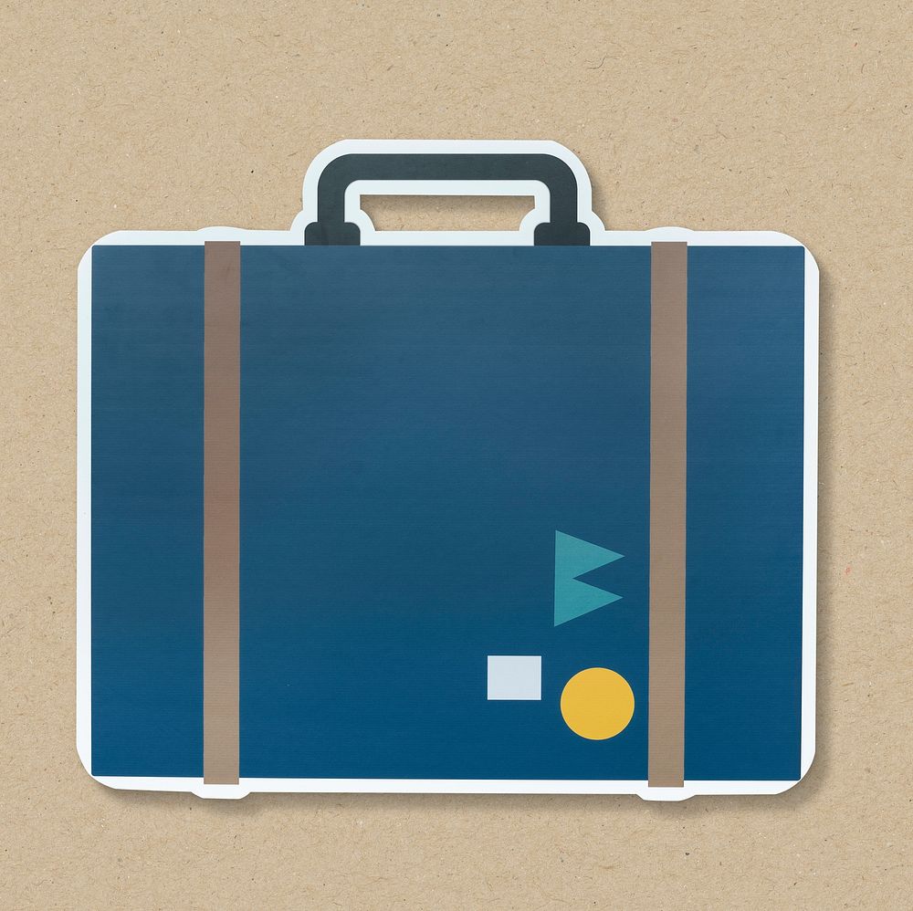 Traveling suitcase design icon vector