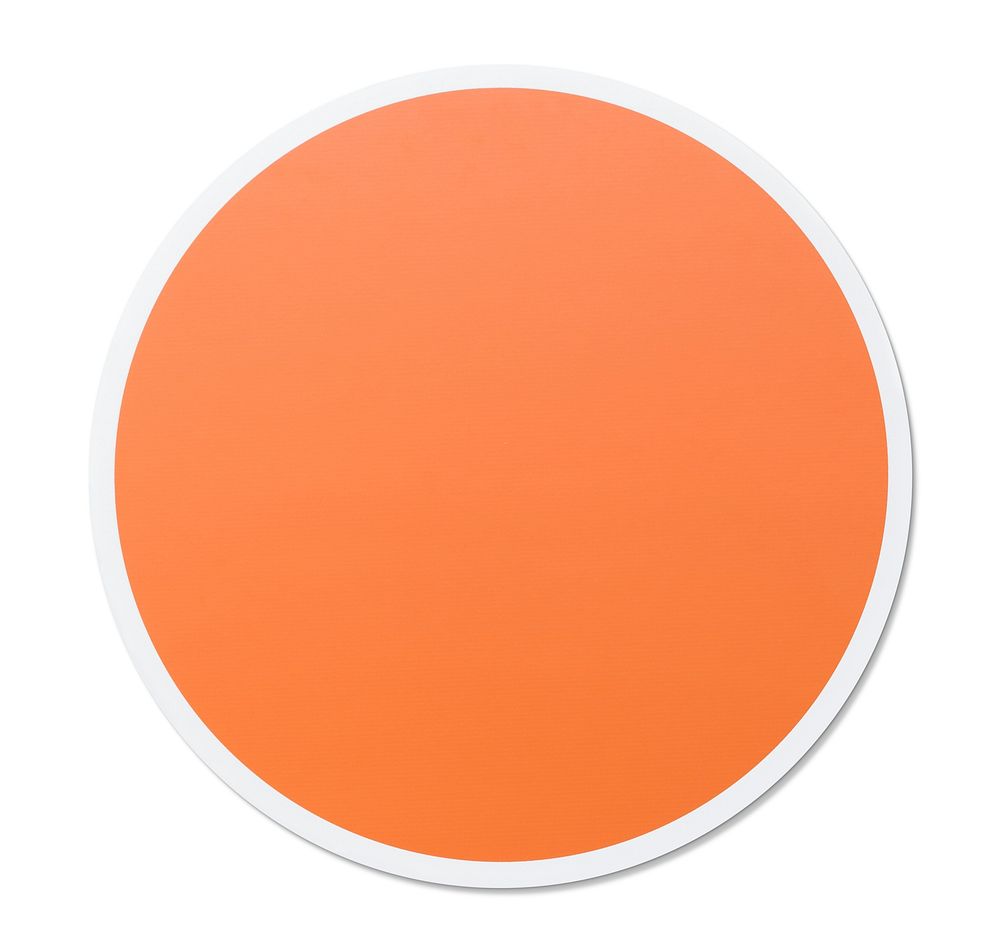 Round empty orange circle vector illustration