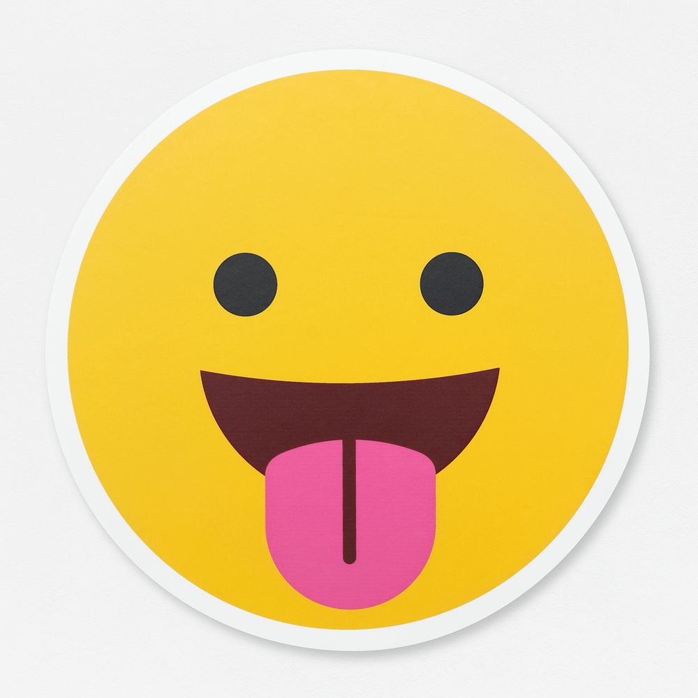 Emoticon of a character with tongue sticking out