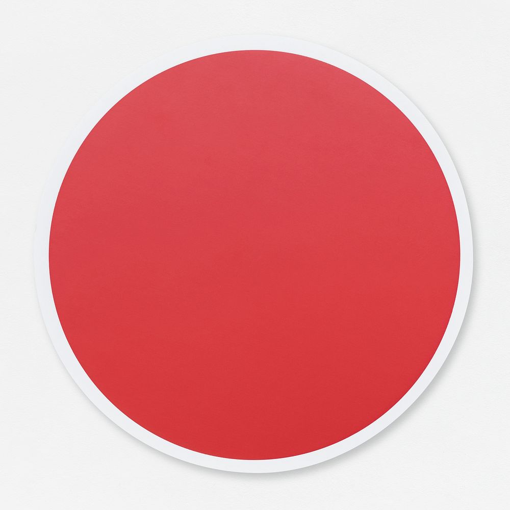 Round empty red circle vector illustration