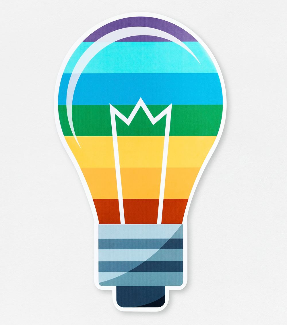 Isolated LGBT light bulb icon illustration