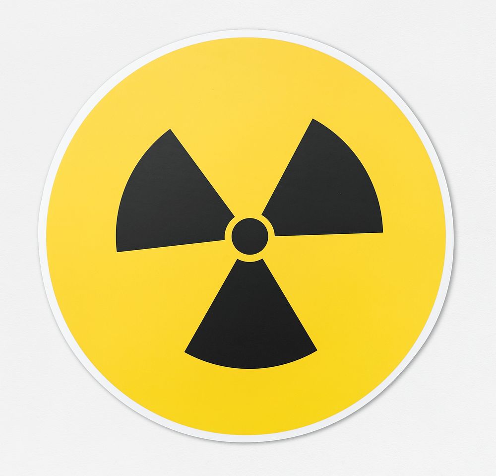 Radioactive icon in white background