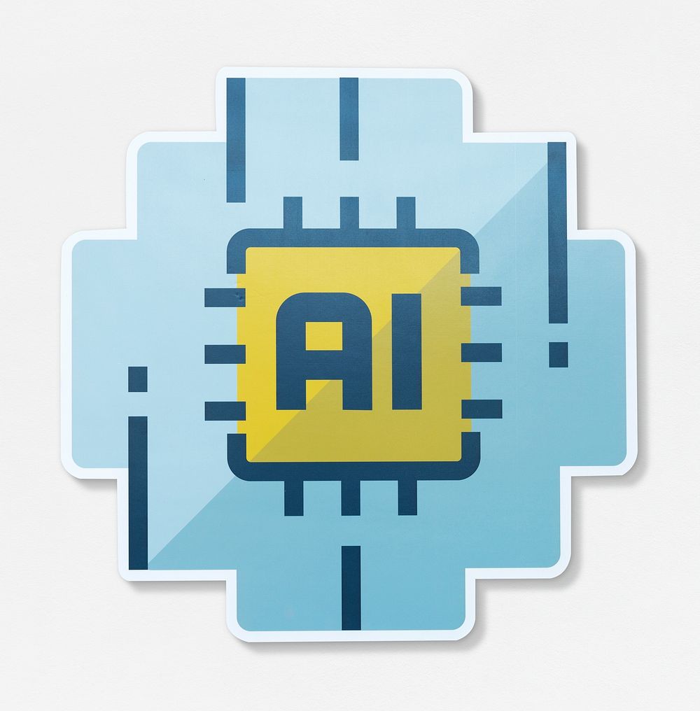 Isolated artificial Intelligence icon illustration