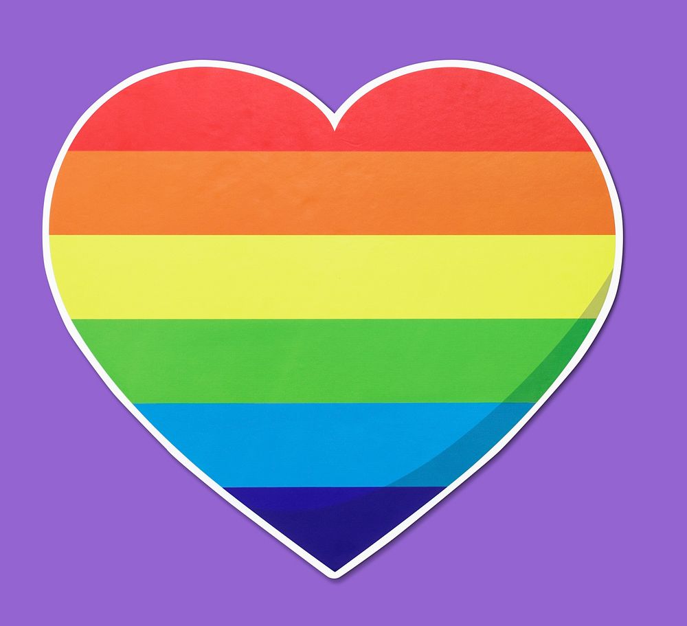 Isolated LGBT heart icon illustration