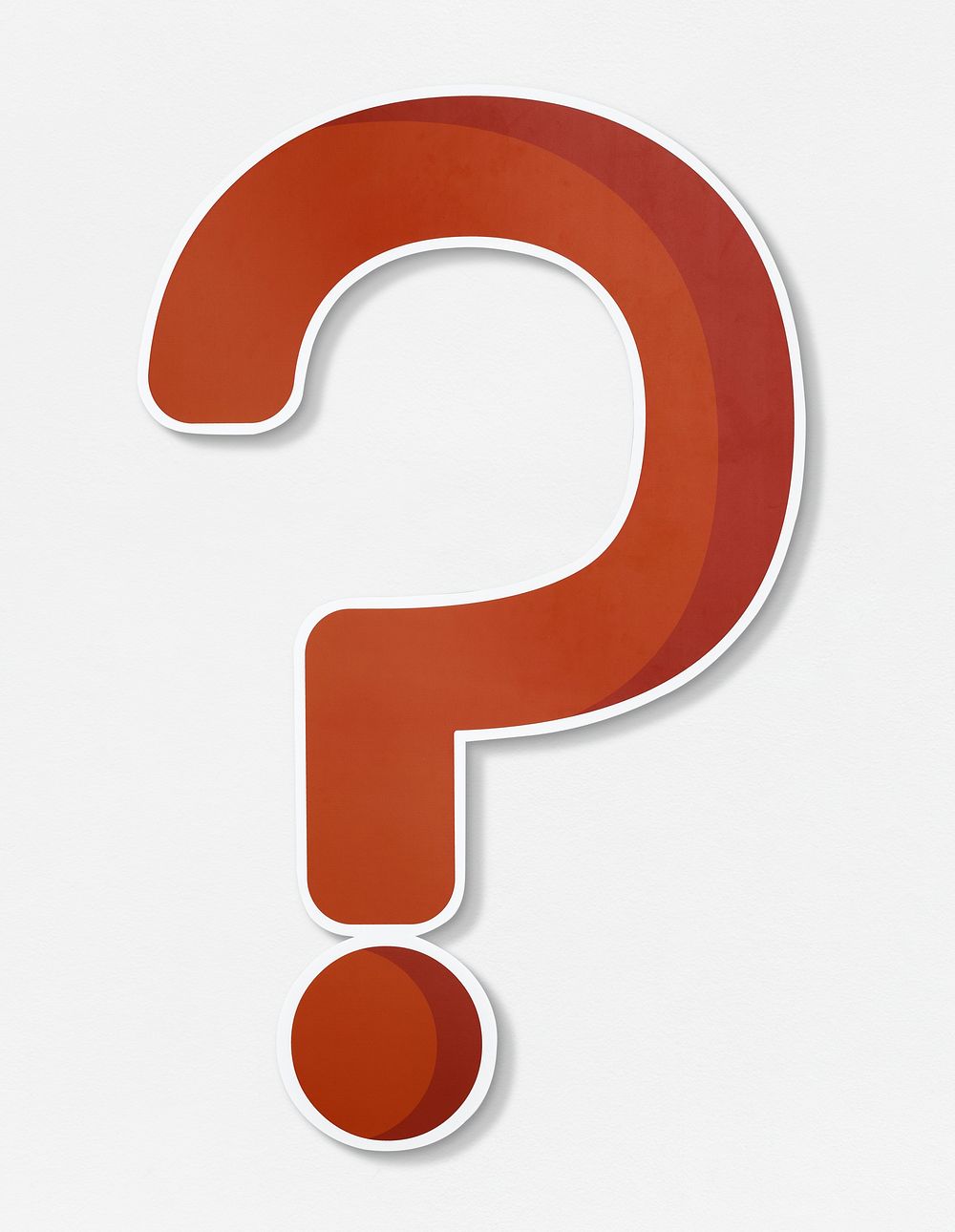 Red question mark vector icon