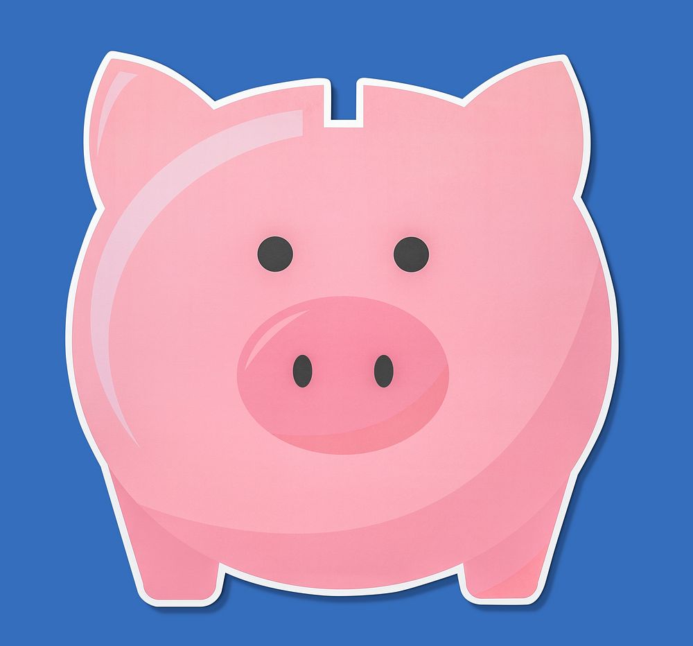 Piggy bank for saving money icon