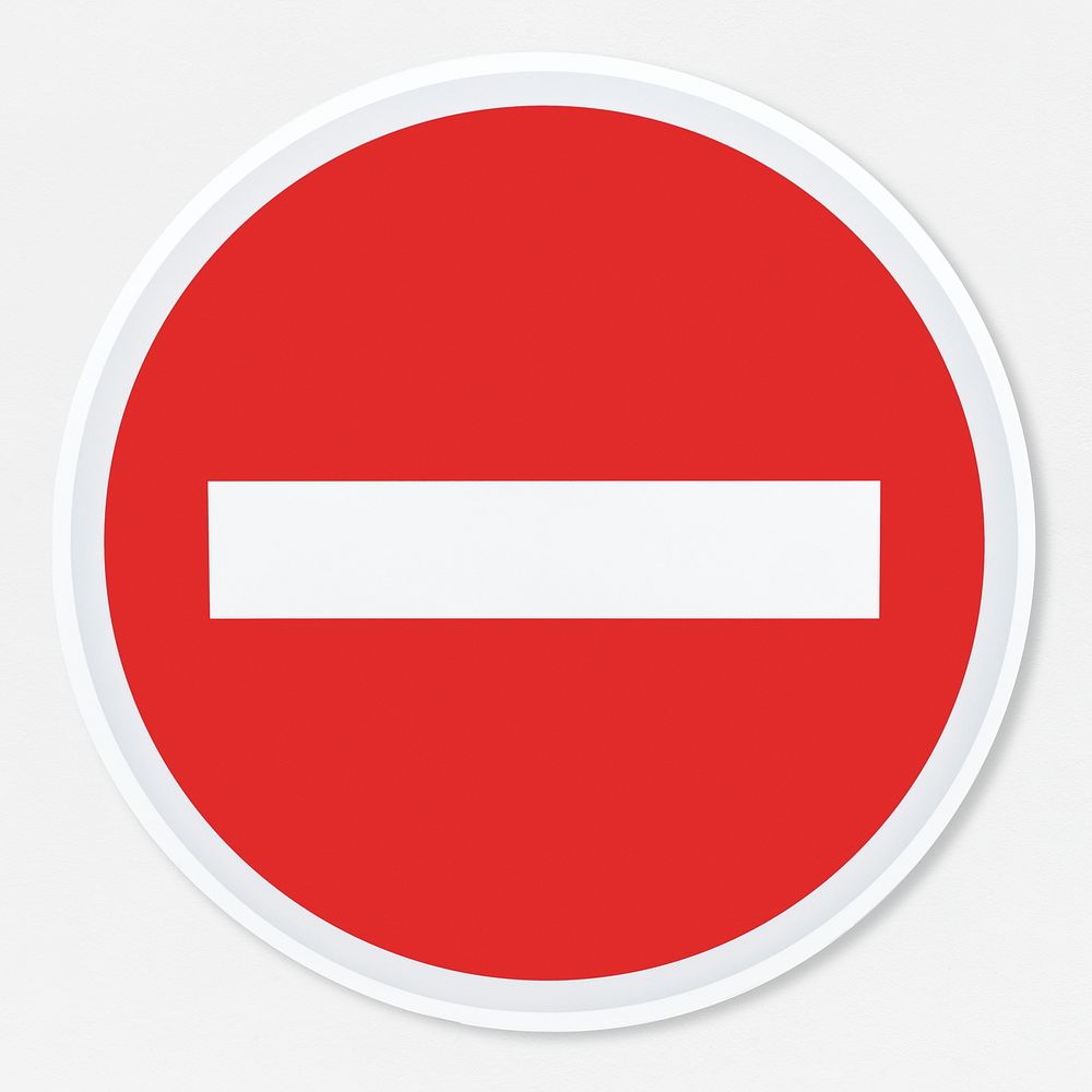 No entry road sign vector illustration