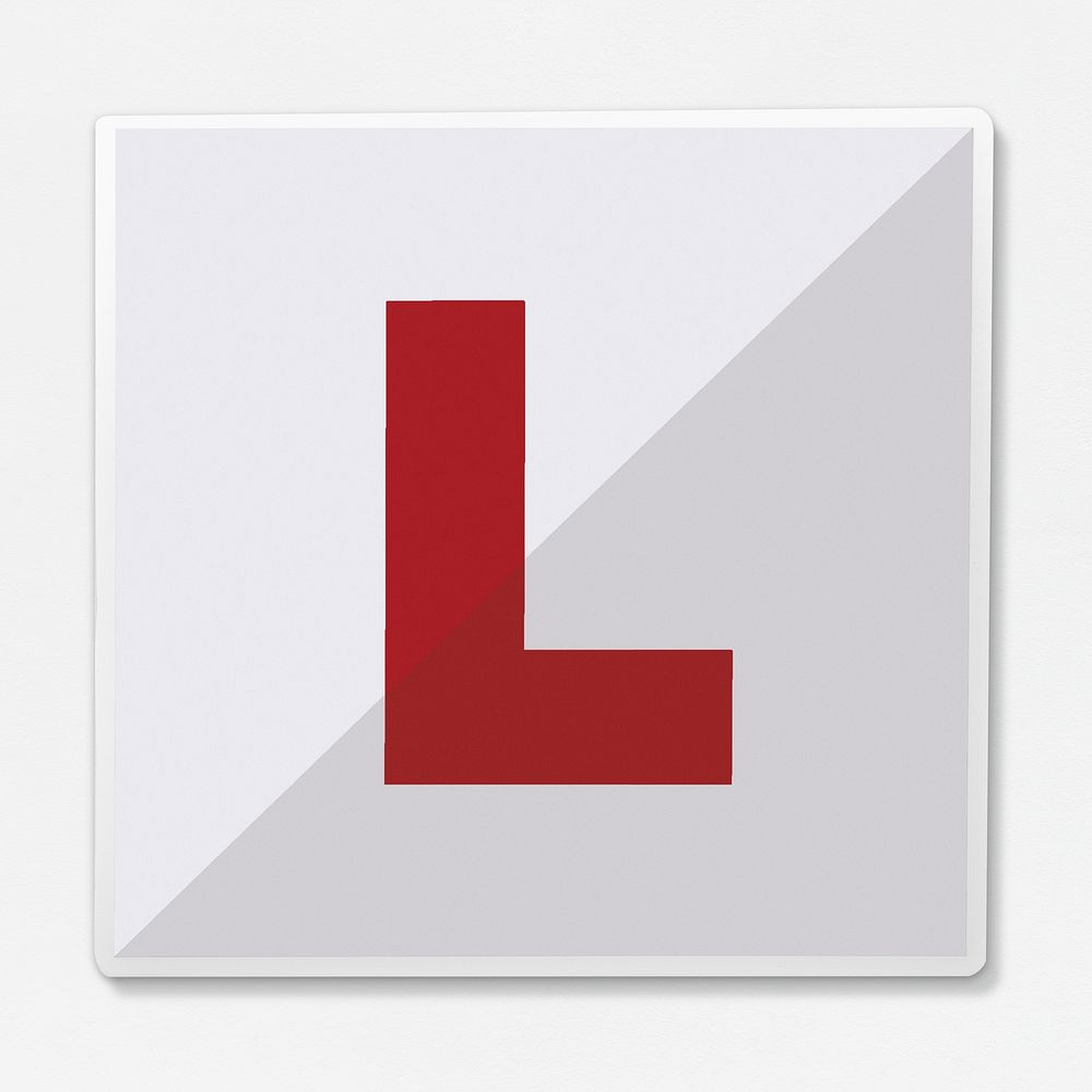 Letter L in typographic vector illustration icon