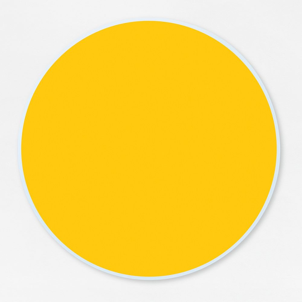 Round empty yellow circle vector illustration