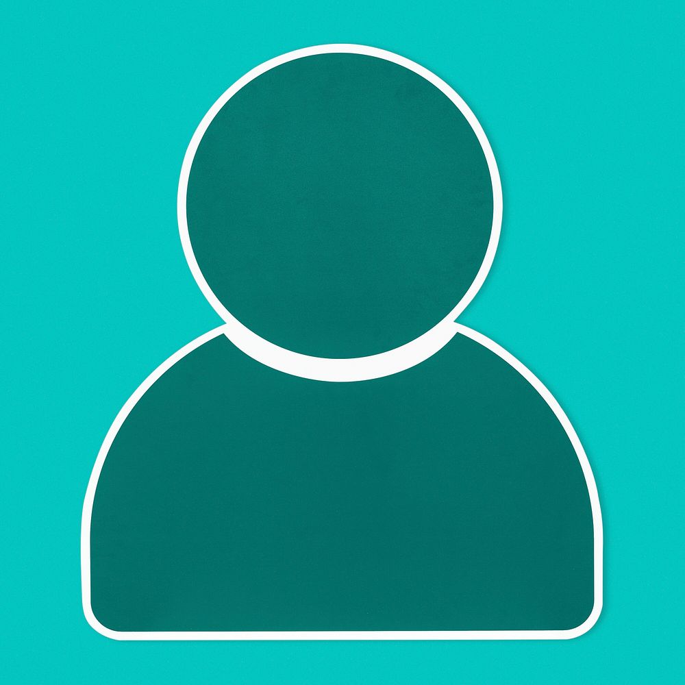 Green user profile account icon