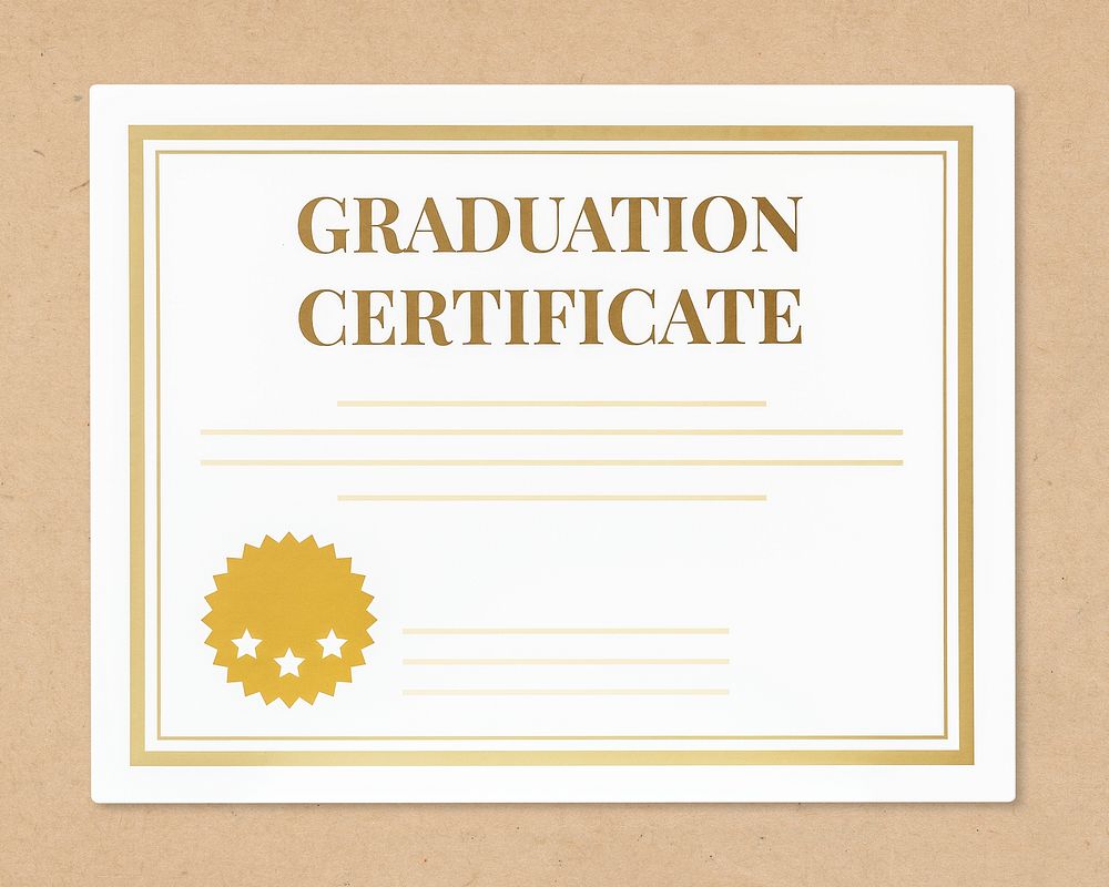 Graduation certificate template award icon