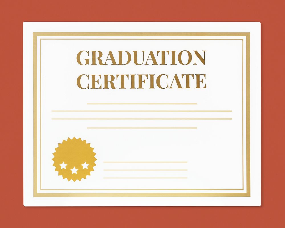 Graduation certificate template award icon