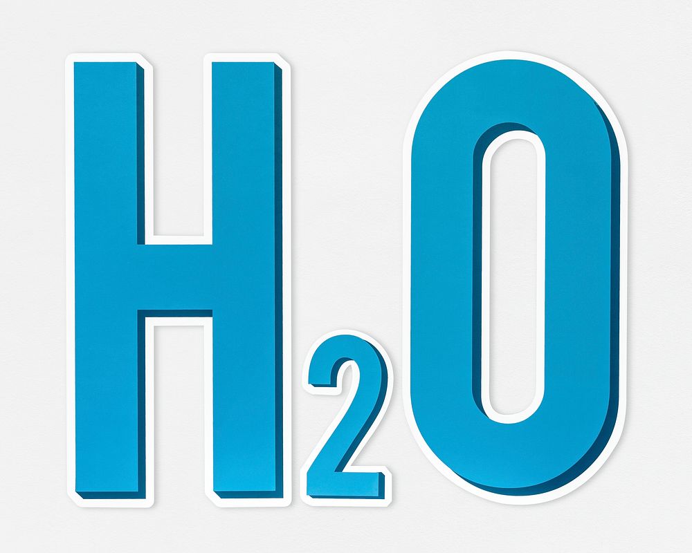 H2O water chemical formula icon