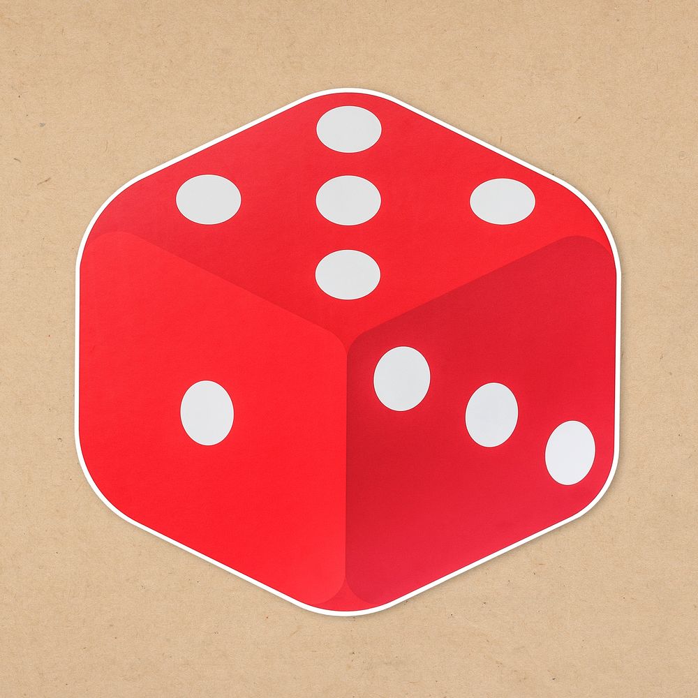 Red dice gambling tool icon