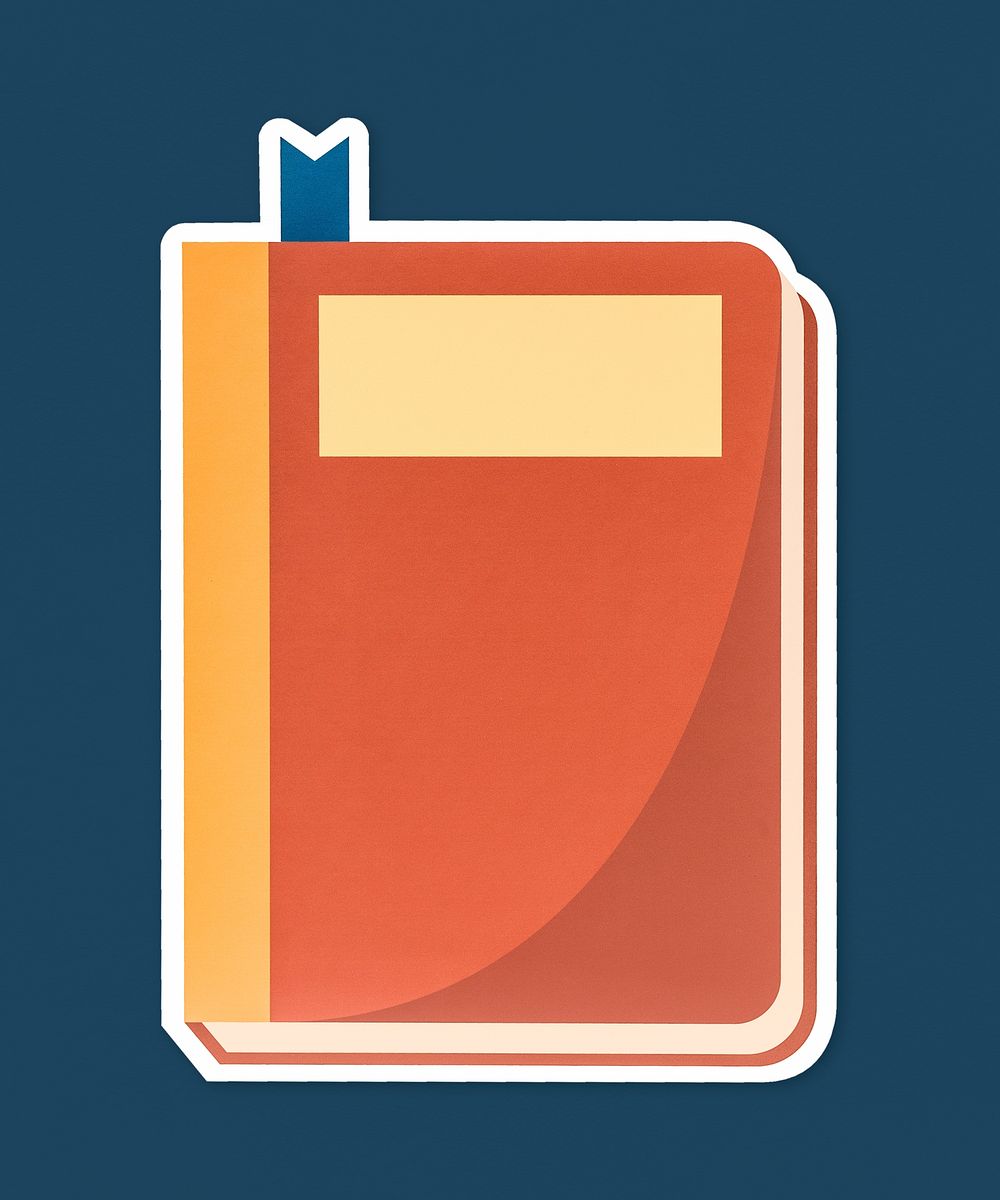 Notebook with orange cover icon