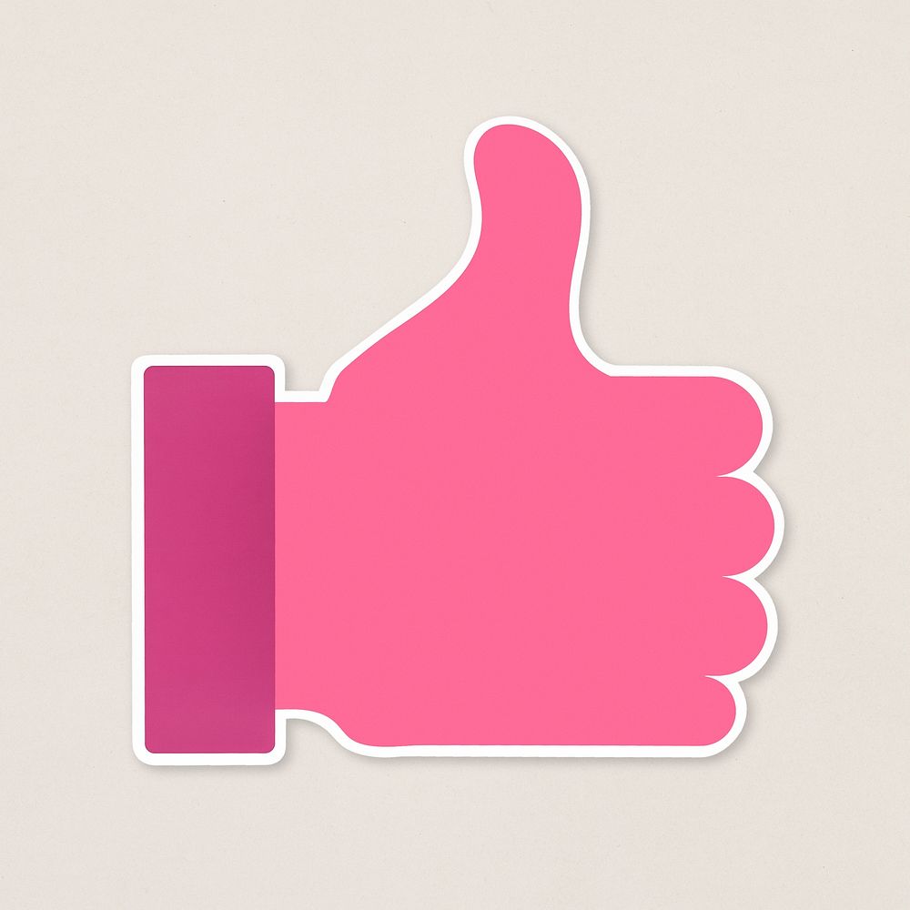 Pink thumbs up like icon