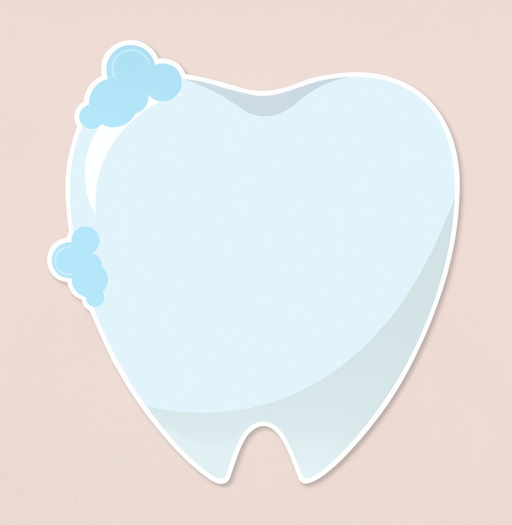 Tooth with blue bubbles icon