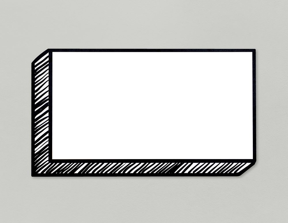 Blank white rectangular message board