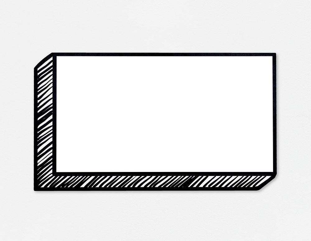Blank white rectangular message board