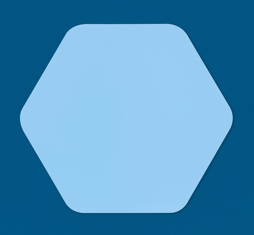 Blank blue hexagon message board