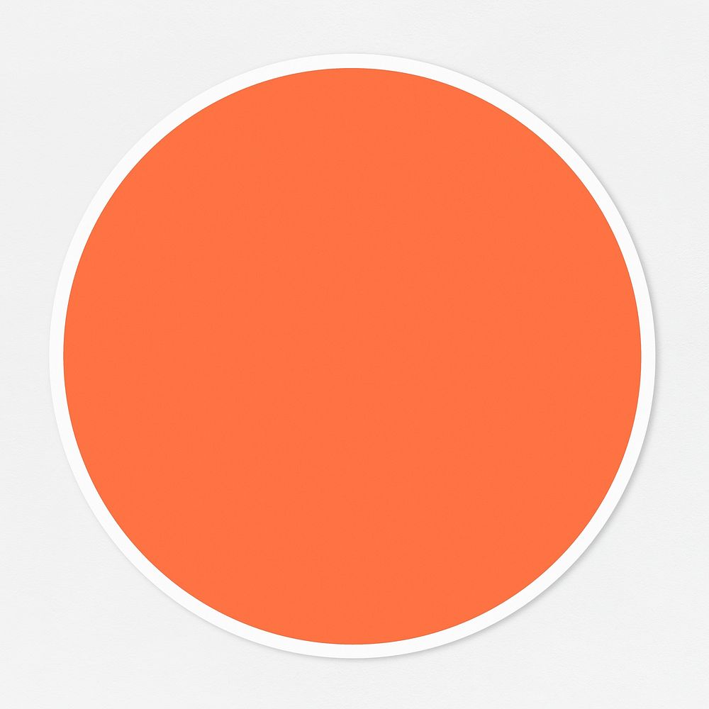 Blank round orange message board