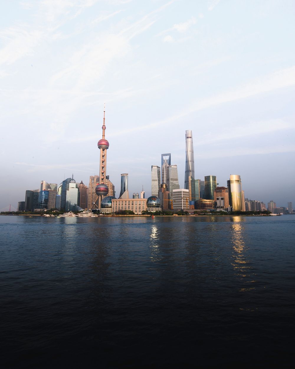 View of Shanghai and Huangpu River, China