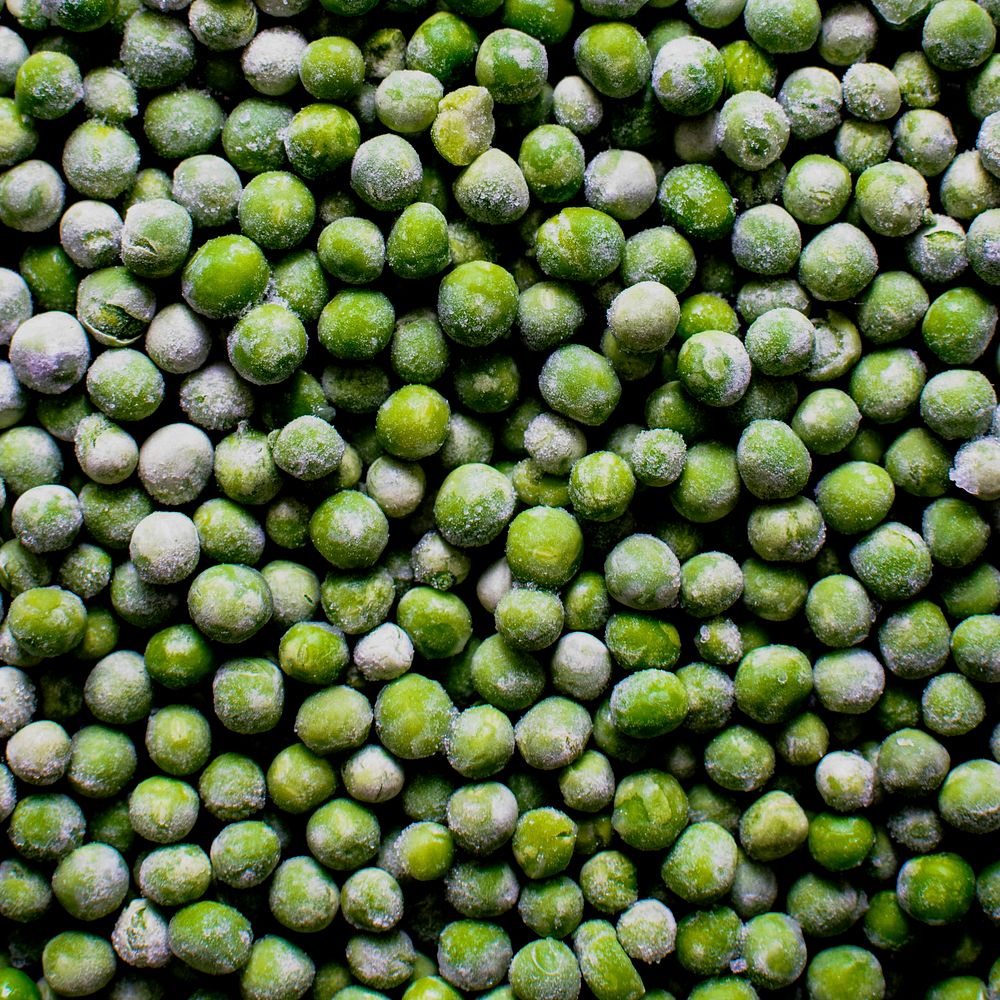 Close up of fresh organic peas