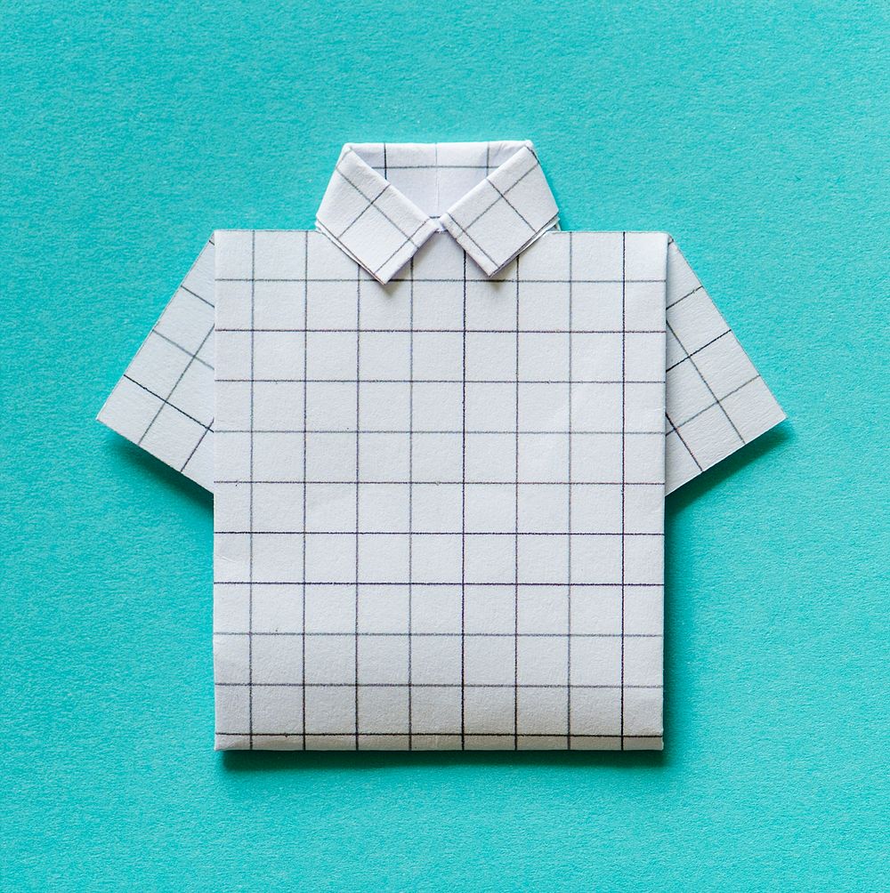 Folded shirt origami paper craft