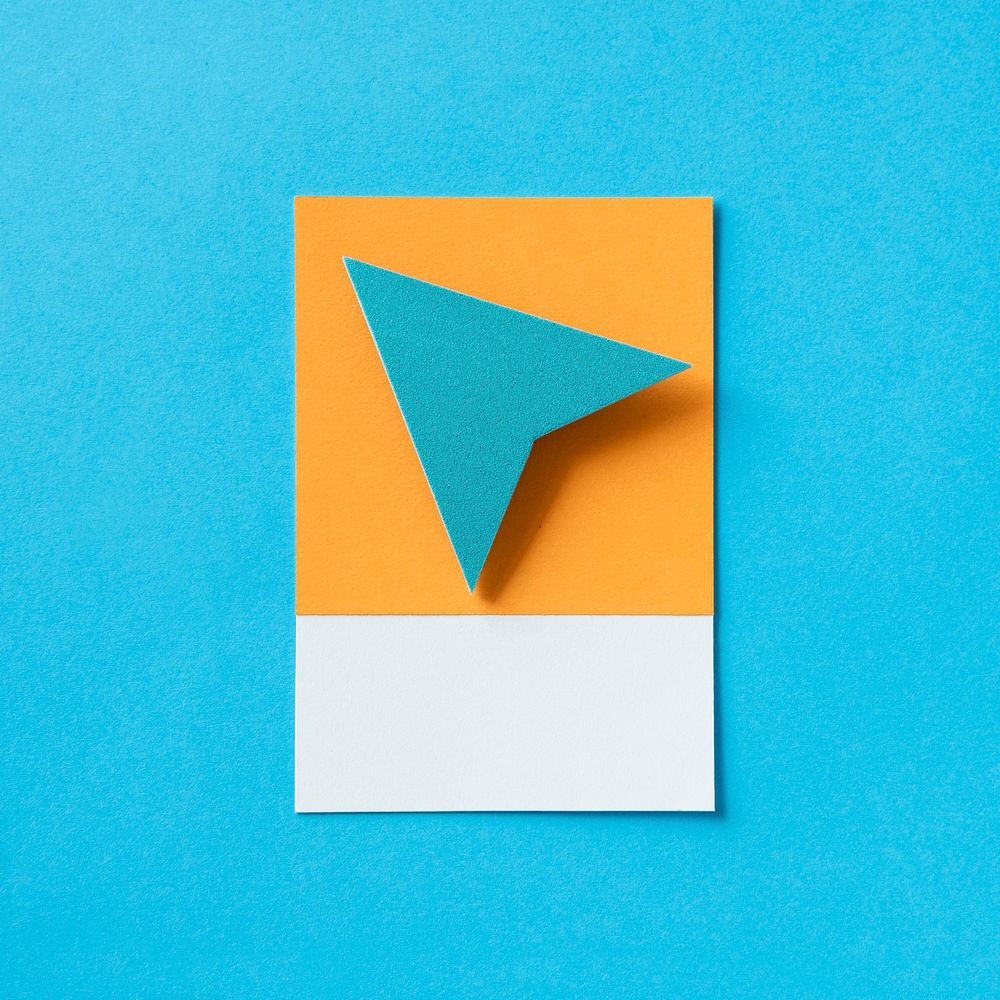 Paper plane triangle arrow icon
