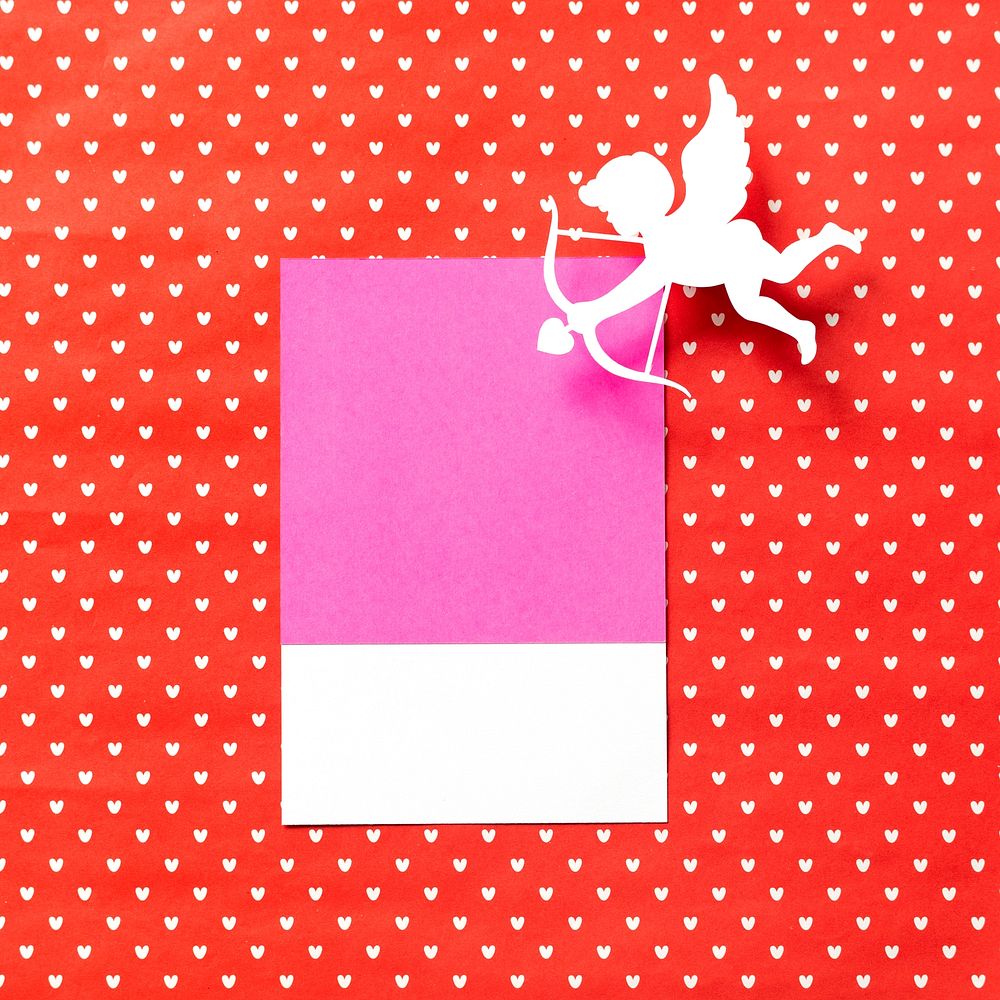 Paper craft art of Valentine's cupid