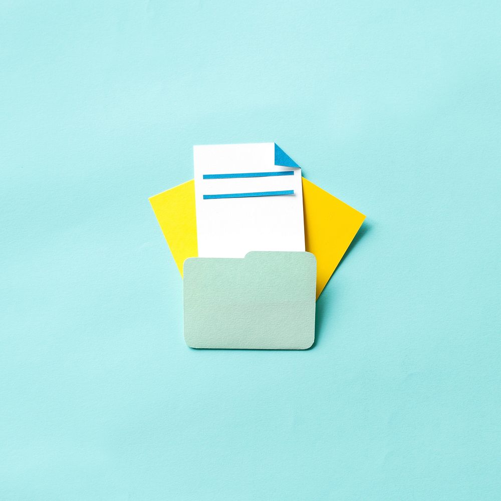 Paper craft art of document folder