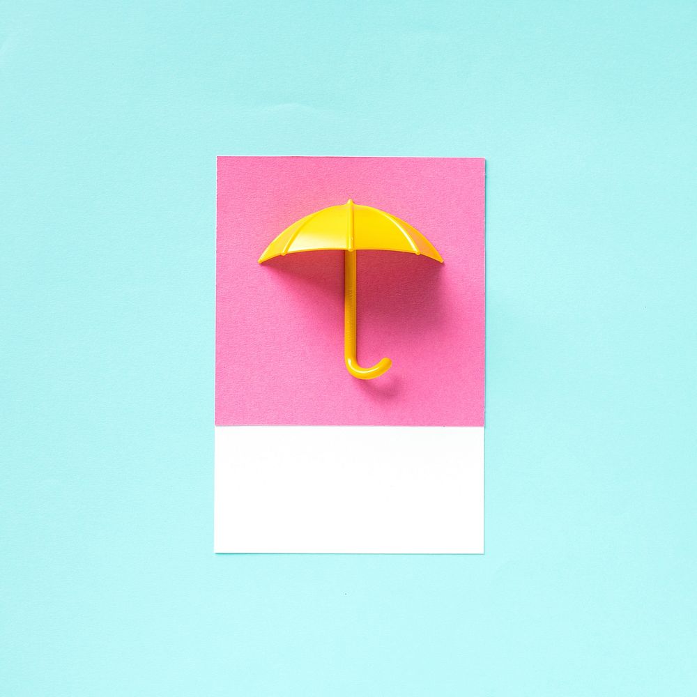 Paper craft art of an umbrella