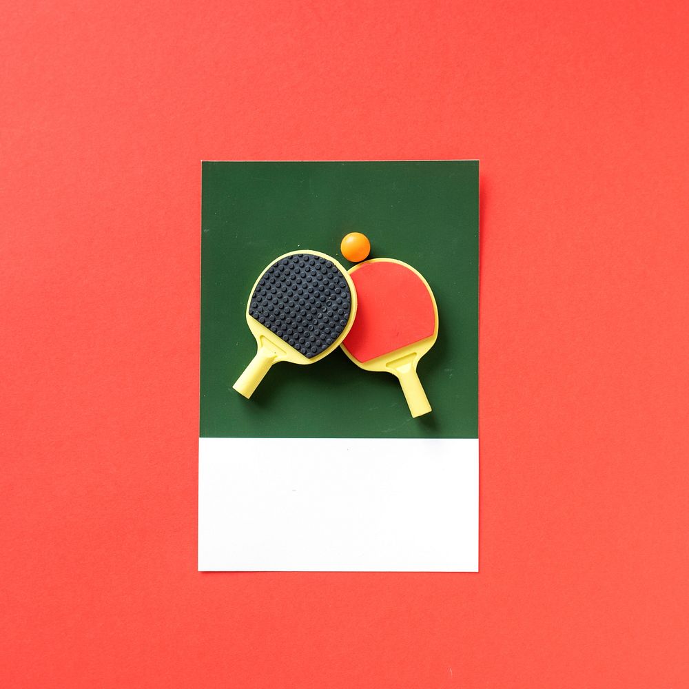 Table tennis sport kit with a ball