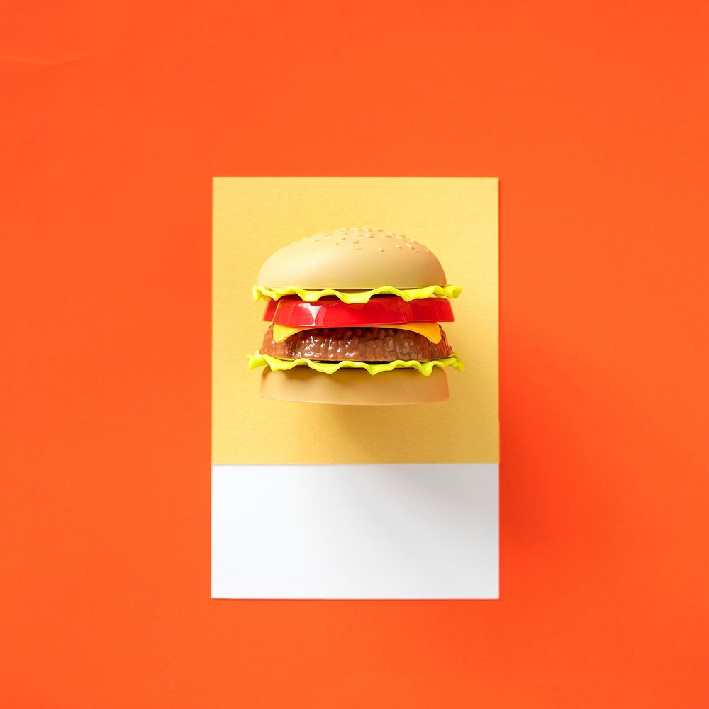 Hamburger fast food toy object