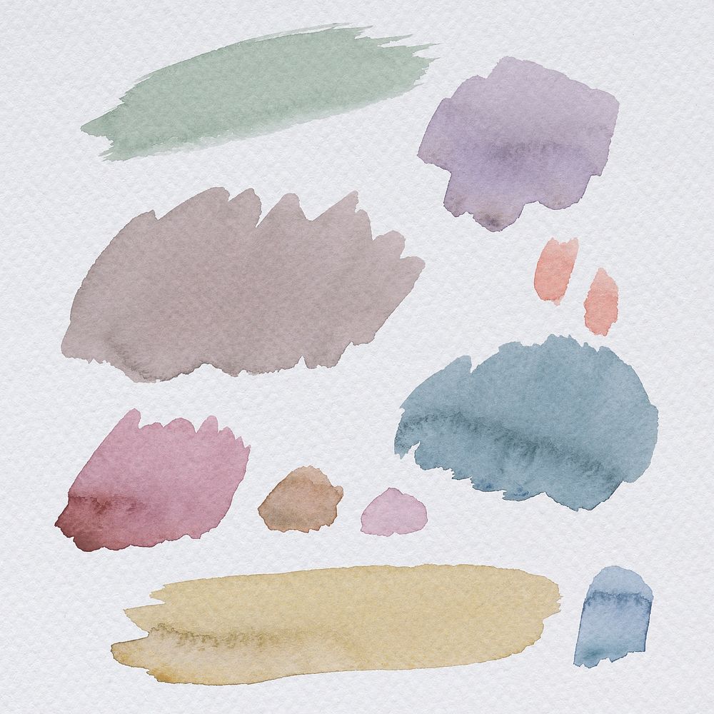 Colorful watercolor brush strokes background illustration