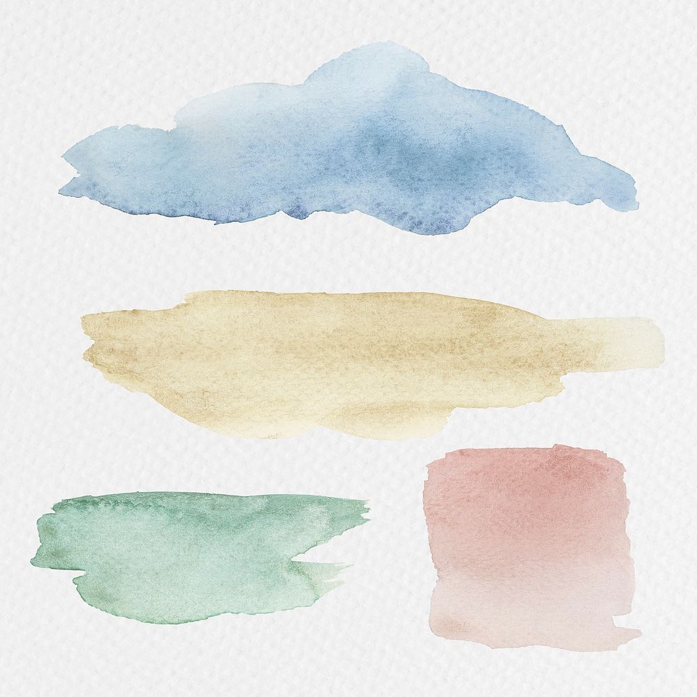Colorful watercolor brush strokes background illustration