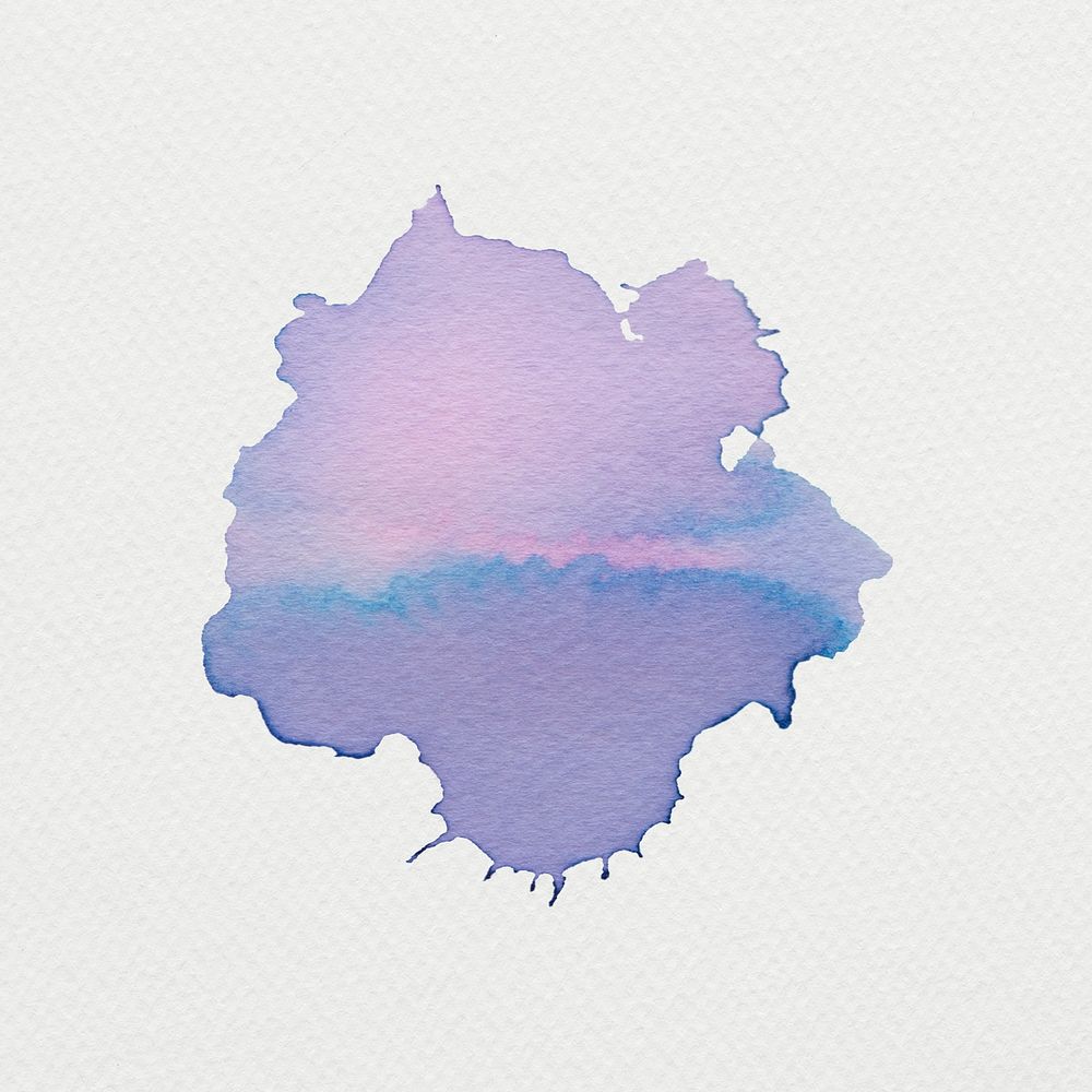 Hand painted watercolor blob illustration
