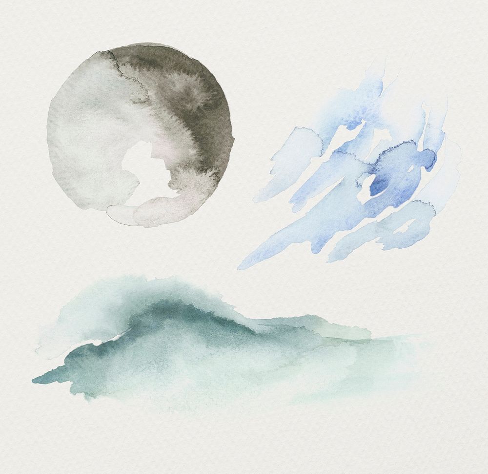Watercolor hand painted background illustration