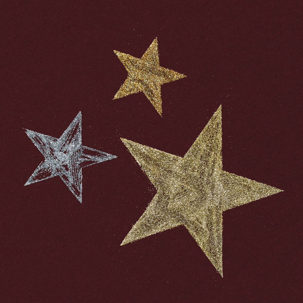 Shiny dusty stars illustration