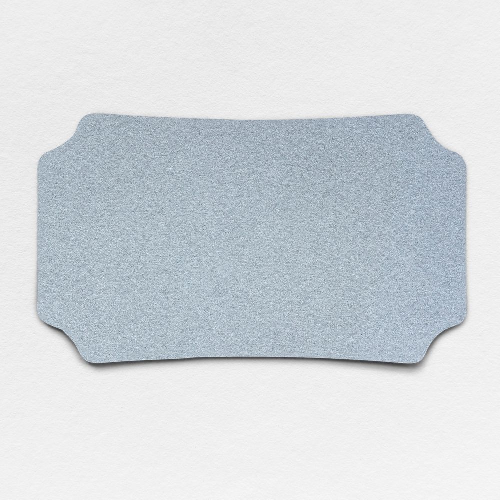 Gray paper craft badge mockup