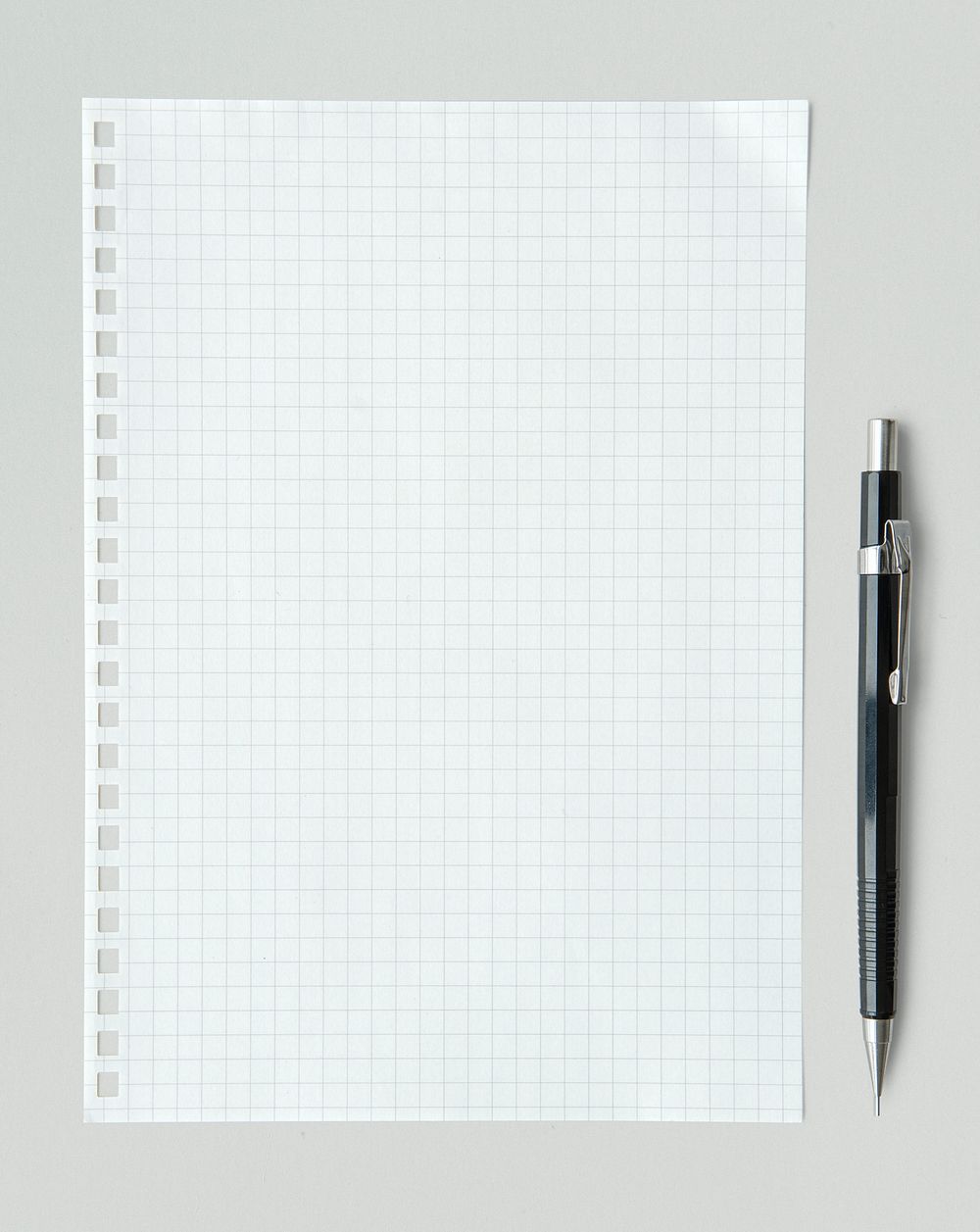 Blank white grid paper template