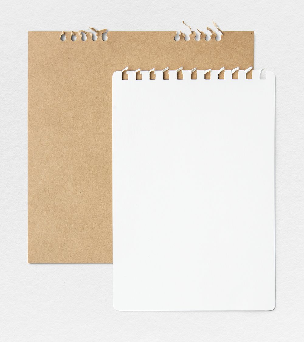 Blank plain white and craft paper templates