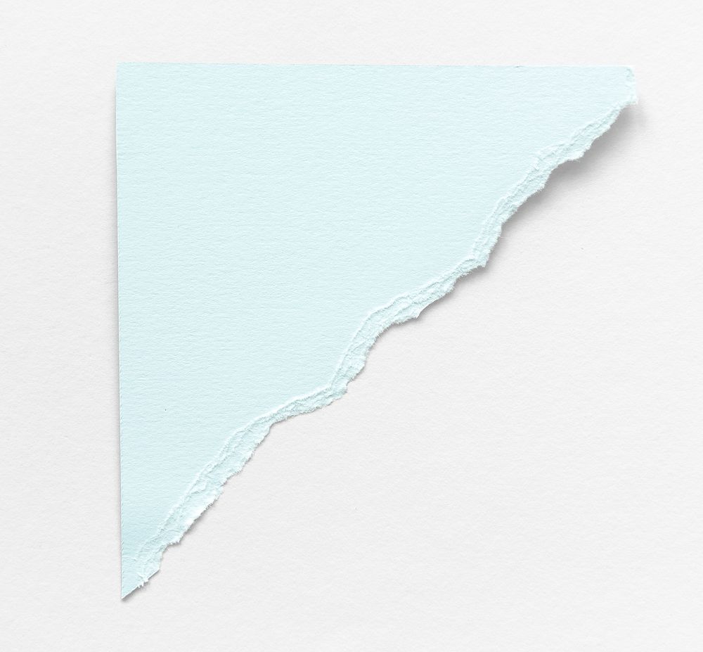 Blank torn light blue paper template