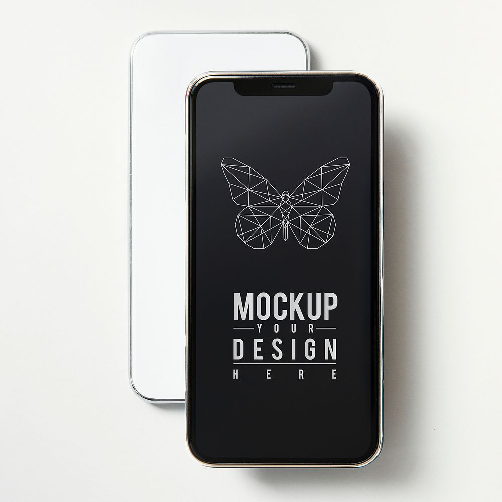 Premium mobile phone screen mockup template