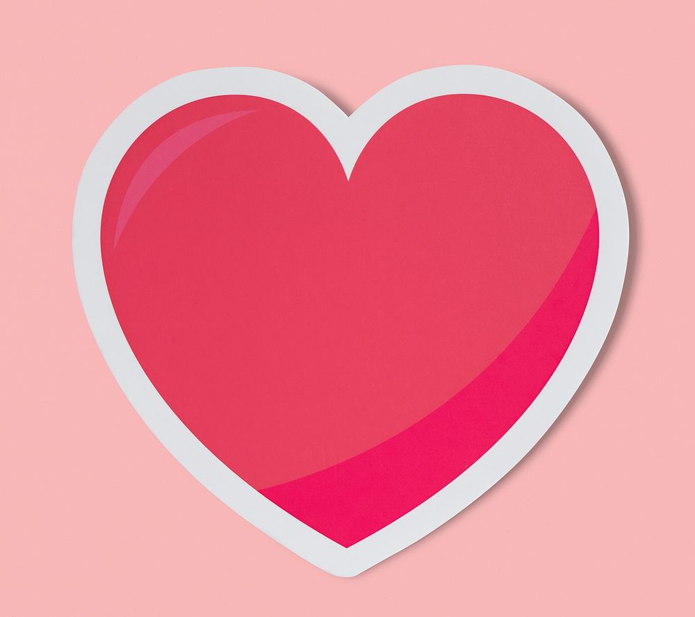 Heart like love romance icon