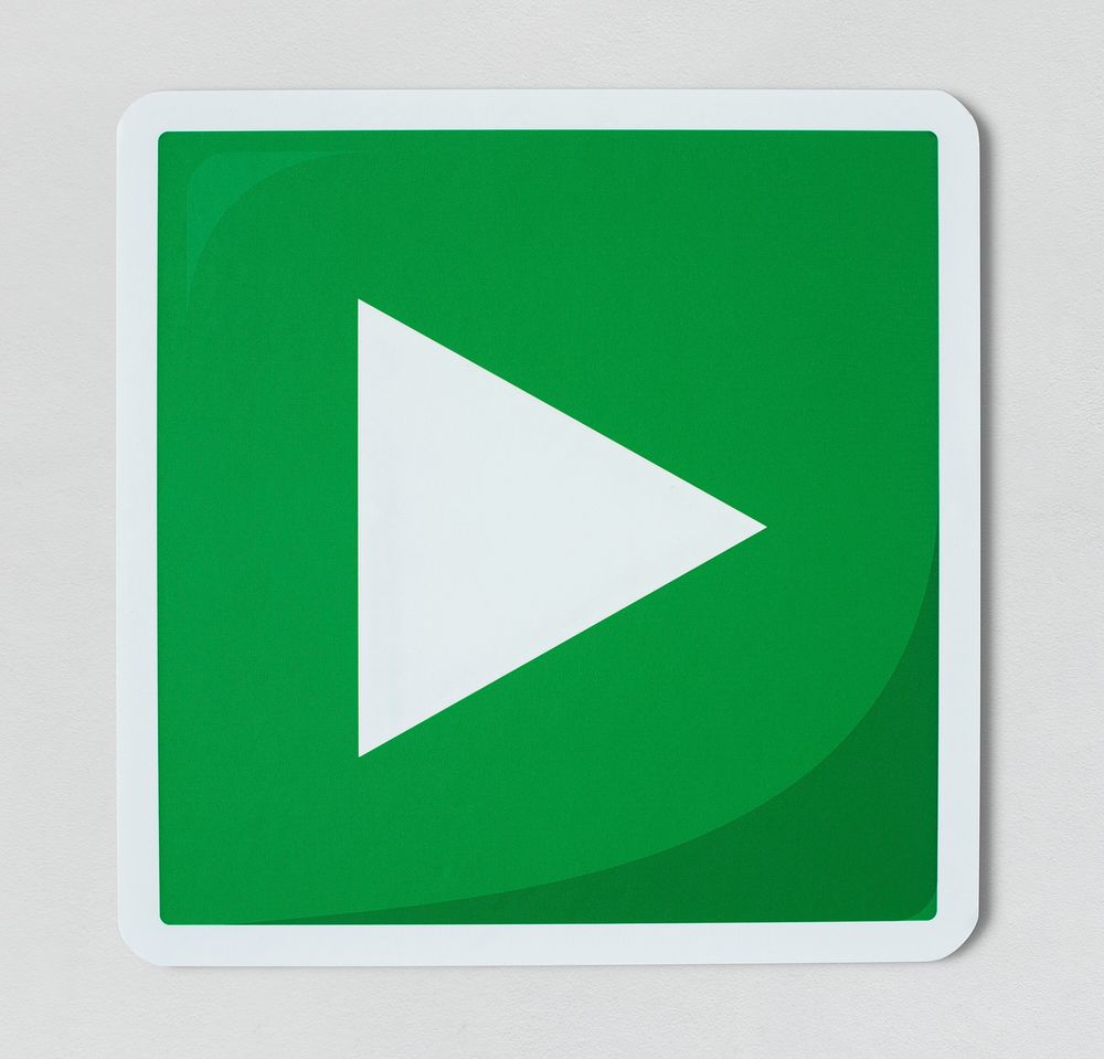 Play media sign technology icon