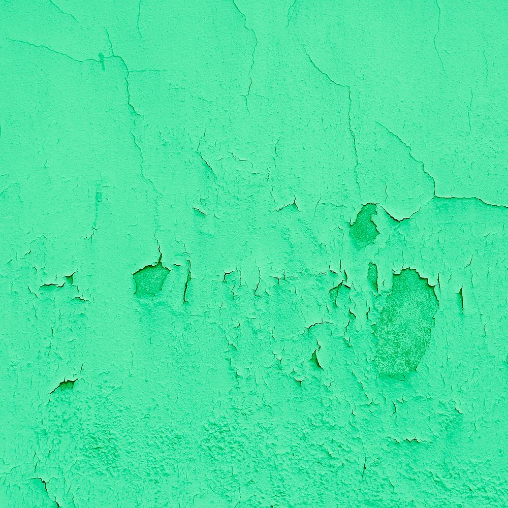 Peeled green paint textured wallpaper background