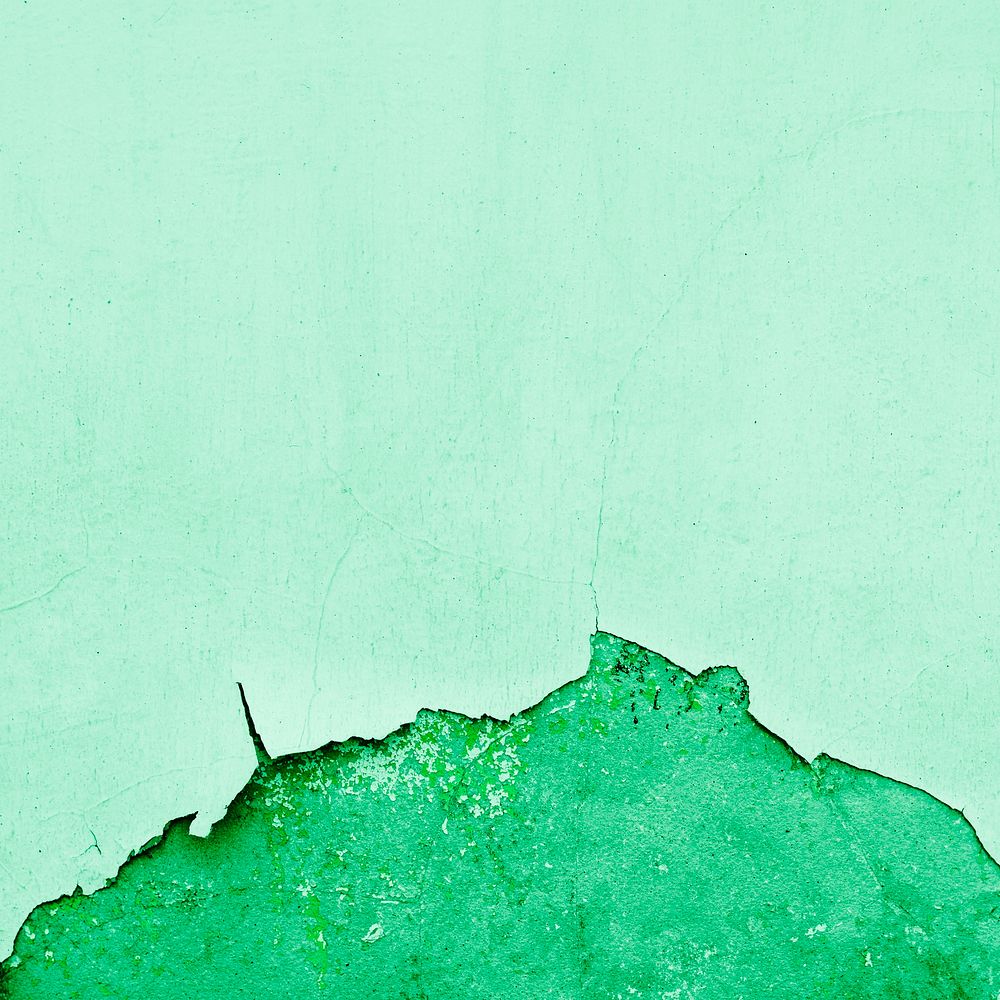 Peeled green paint textured wallpaper background