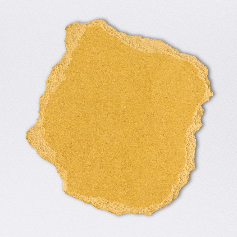 Ripped paper yellow element psd diy craft